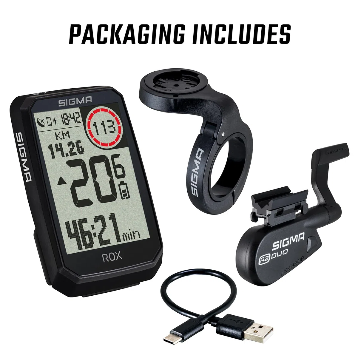 SIGMA ROX 4.0 Endurance inkl. R2 Duo Speed/Cadence Combo Sender (Ant+/BLE)