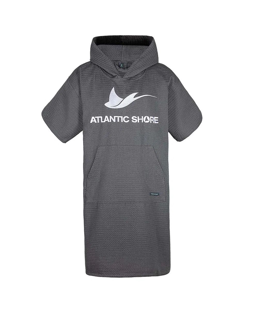 ATLANTIC SHORE | Surf Poncho | Travel Edition aus 100% Baumwolle (Waffelpiqué) | Unisex | Travel für Erwachsene