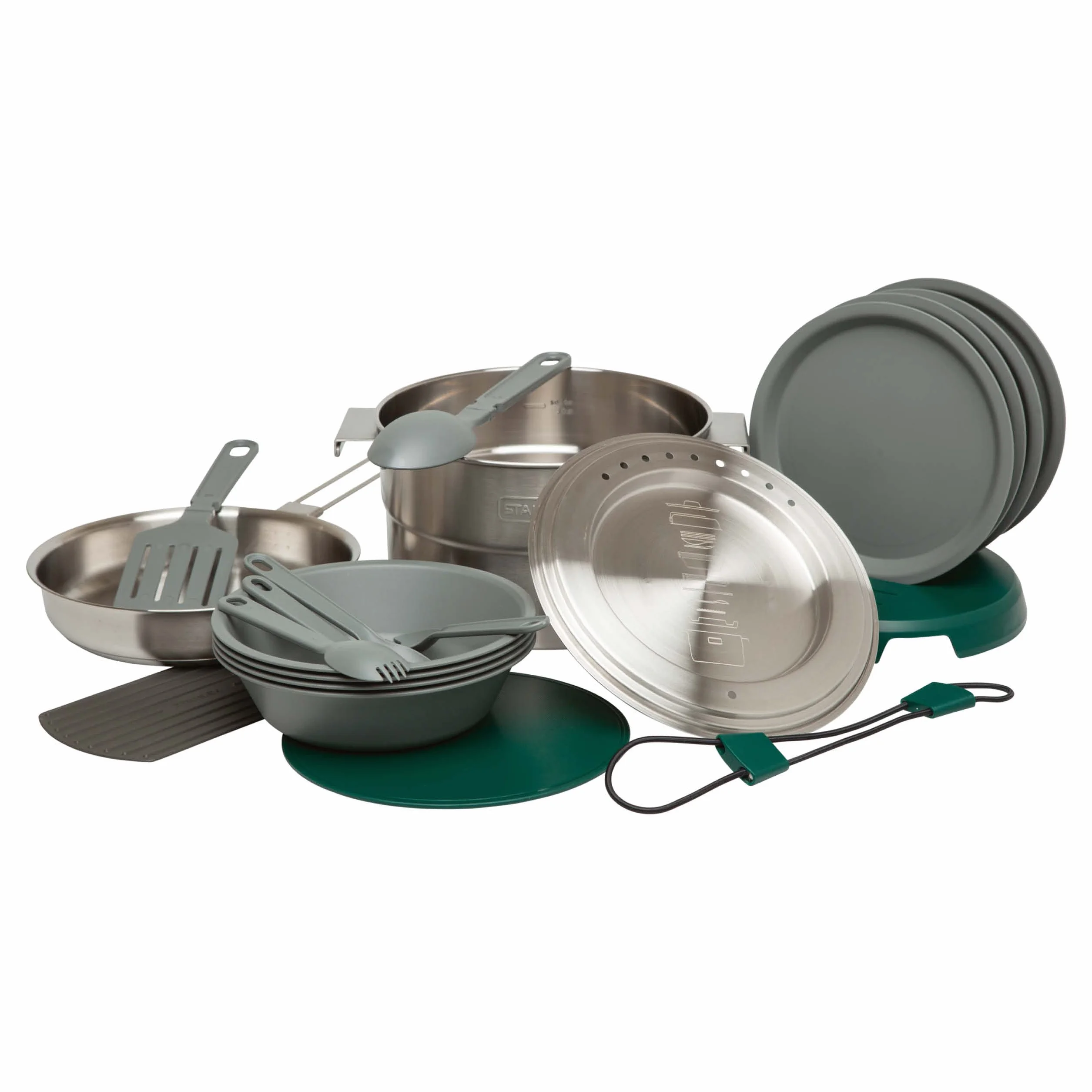 Stanley 1913 Adventure Basecamp Kochset 3.5L | Edelstahl-Camp-Kochset - Packbar - Spülmaschinenfest - BPA-frei - Für Camping und Wandern