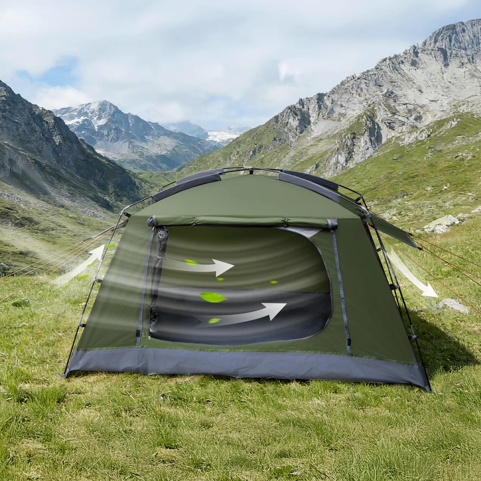 Night Cat Zelt für 1 2 Personen Camping: Leichtes und Wasserdichtes Kuppelzelt für 3 Jahreszeiten Ideal für Rucksackreisen Wandern Outdoor Festivals