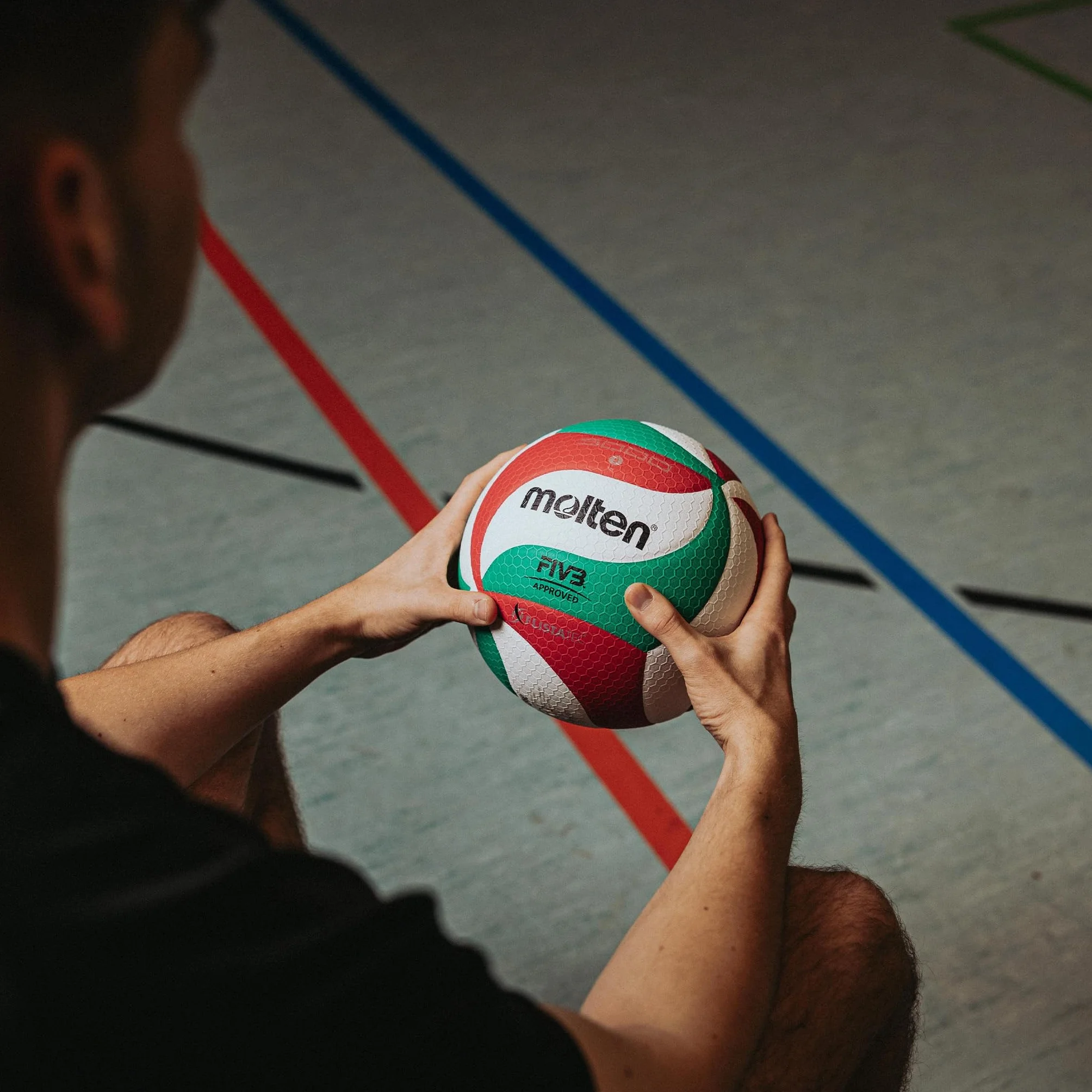 molten Erwachsene V5M5000 Volleyball, Grün/Weiß/Rot, 5