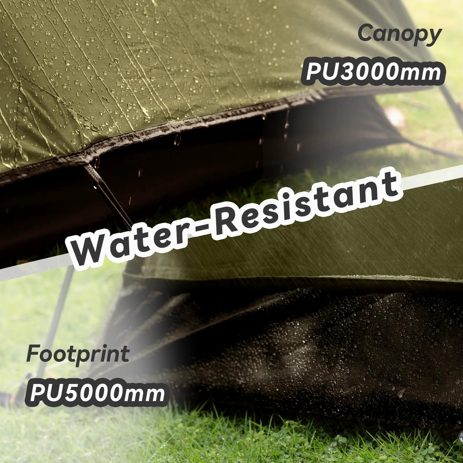 Forceatt Zelt 2-4 Personen Camping Wasserldicht 3-4 Saison,Ultraleicht Zelte Mit Kleinem Packmaß, Kuppelzelt Sofortiges Aufstellen Für Trekking, Outdoor, Festival