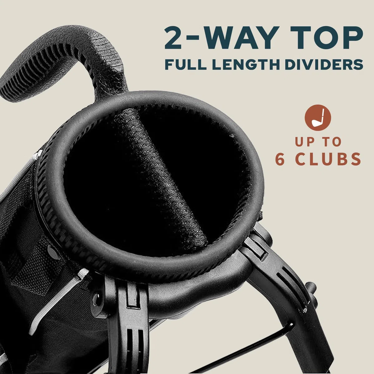 Sunday Golf – Leichte Sonntagsgolftasche mit Gurt und Ständer – einfach zu tragen und langlebig Pitch n Putt Golftasche – Golf-Standtasche für die Driving Range, Par 3 und Executive Courses – 80 cm