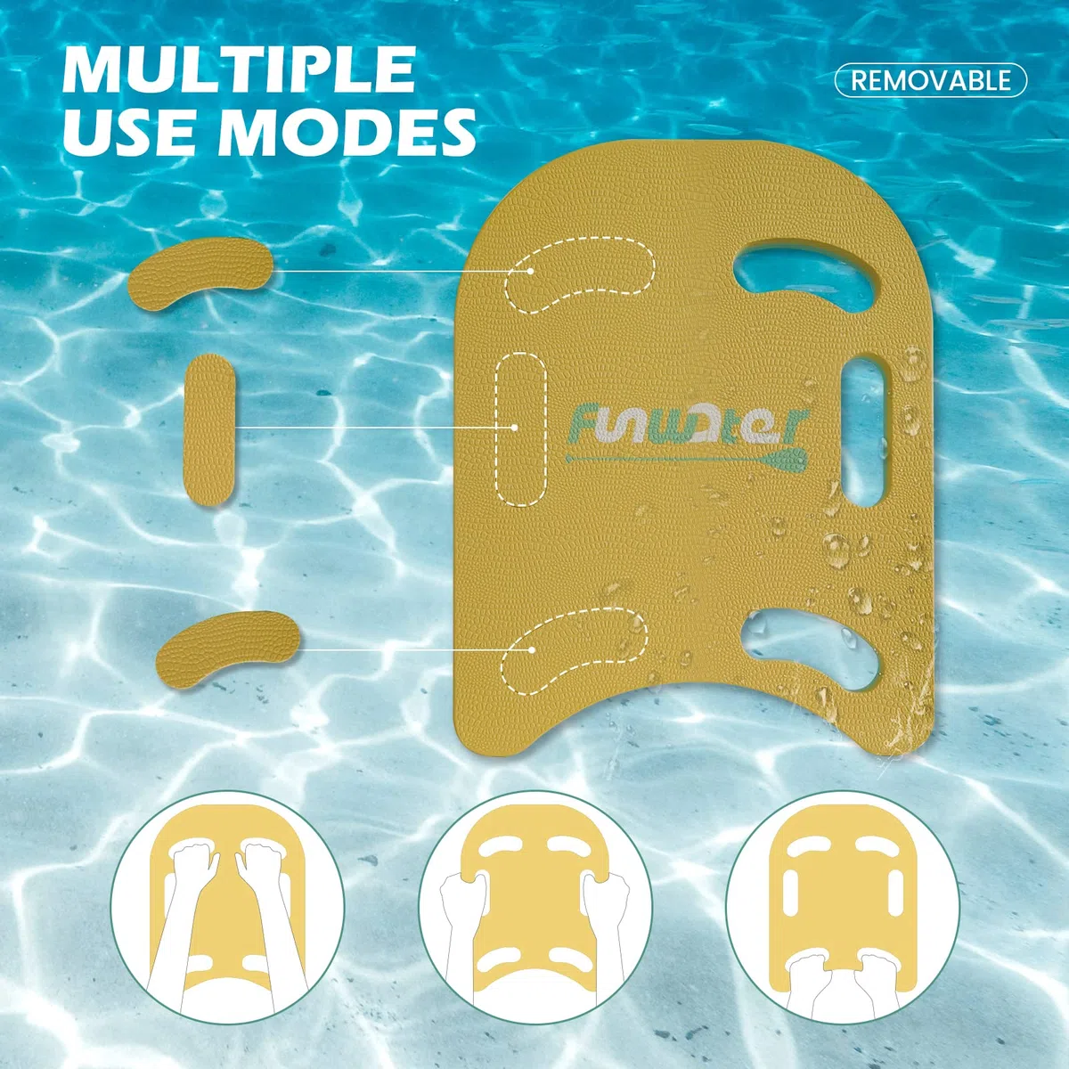 FunWater Schwimmbrett Kickboard für Kinder und Erwachsene Trainingsausrüstung PE Schaumstoff Schwimm Board Schwimmhilfe zur Verbesserung des Schwimmstils Cartoon