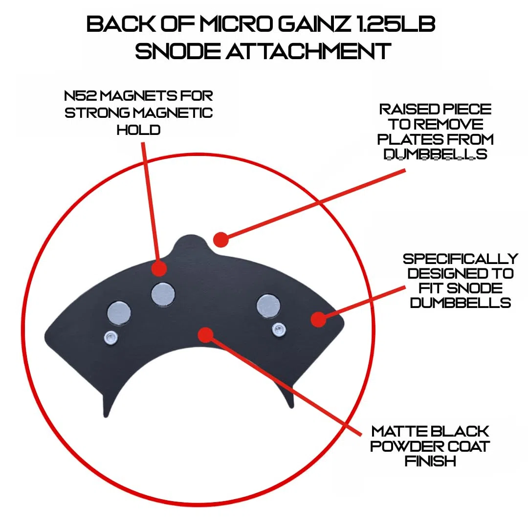 Micro Gainz 0,6 kg Magnetische Hantelbefestigung für Snode Verstellbare Hanteln, Wählen Sie 4 oder 8 Stück Magnetische Hantelscheiben, Ideal für Micro Loading Hanteln, Made in USA