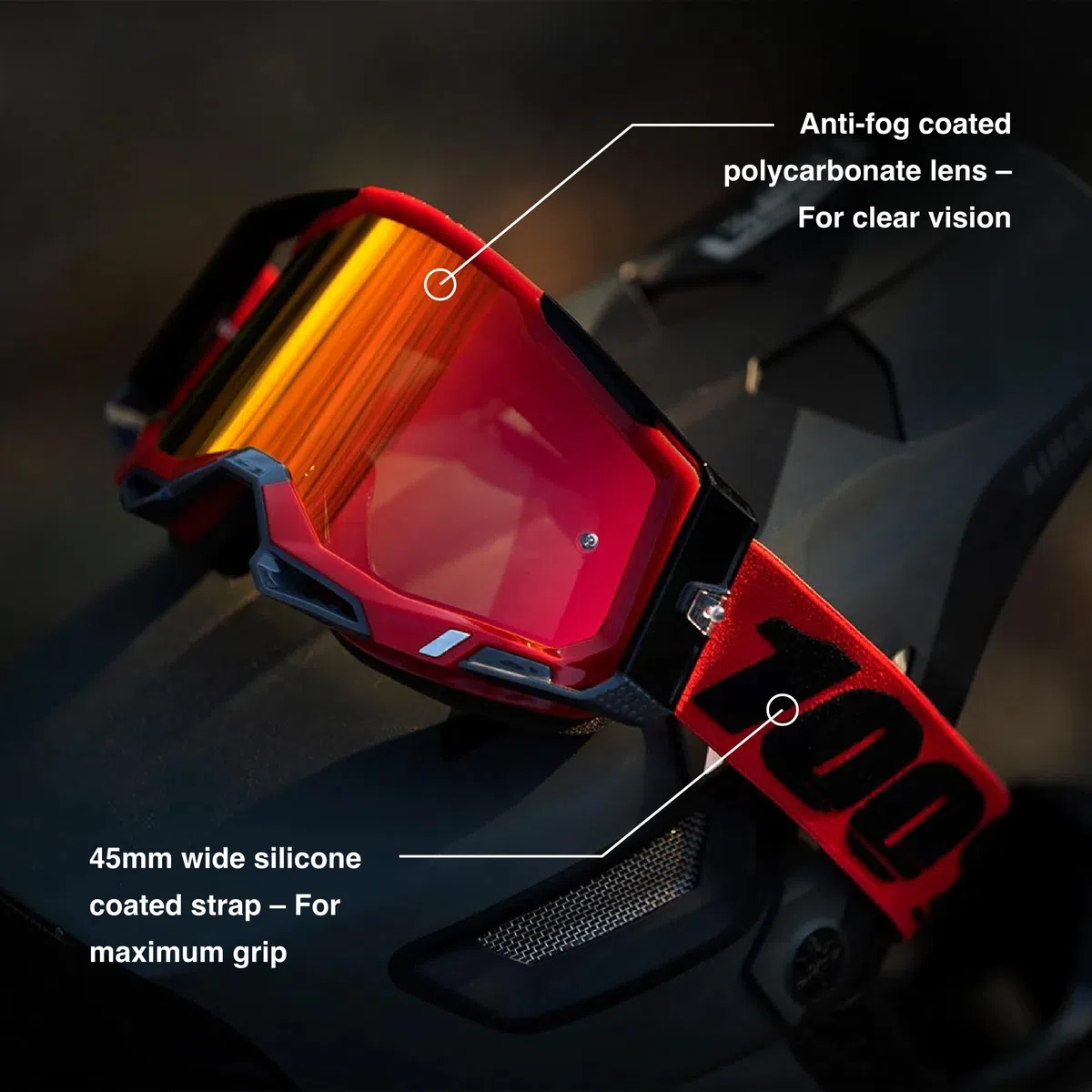 100% Goggle Forecast Replacement Canister Cover Kit - Compatible with All Racecraft, Accuri, and Strata Forecast Goggles
