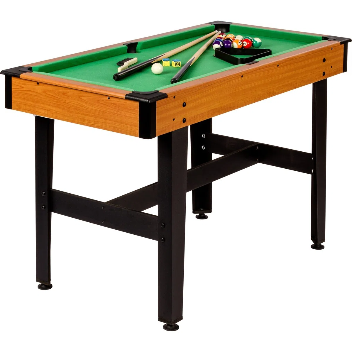 GAMES PLANET 4 ft Billardtisch COMPACT + Zubehör, 3 Farbvarianten, 122x61x76 cm (LxBxH), Schadstoffgeprüft
