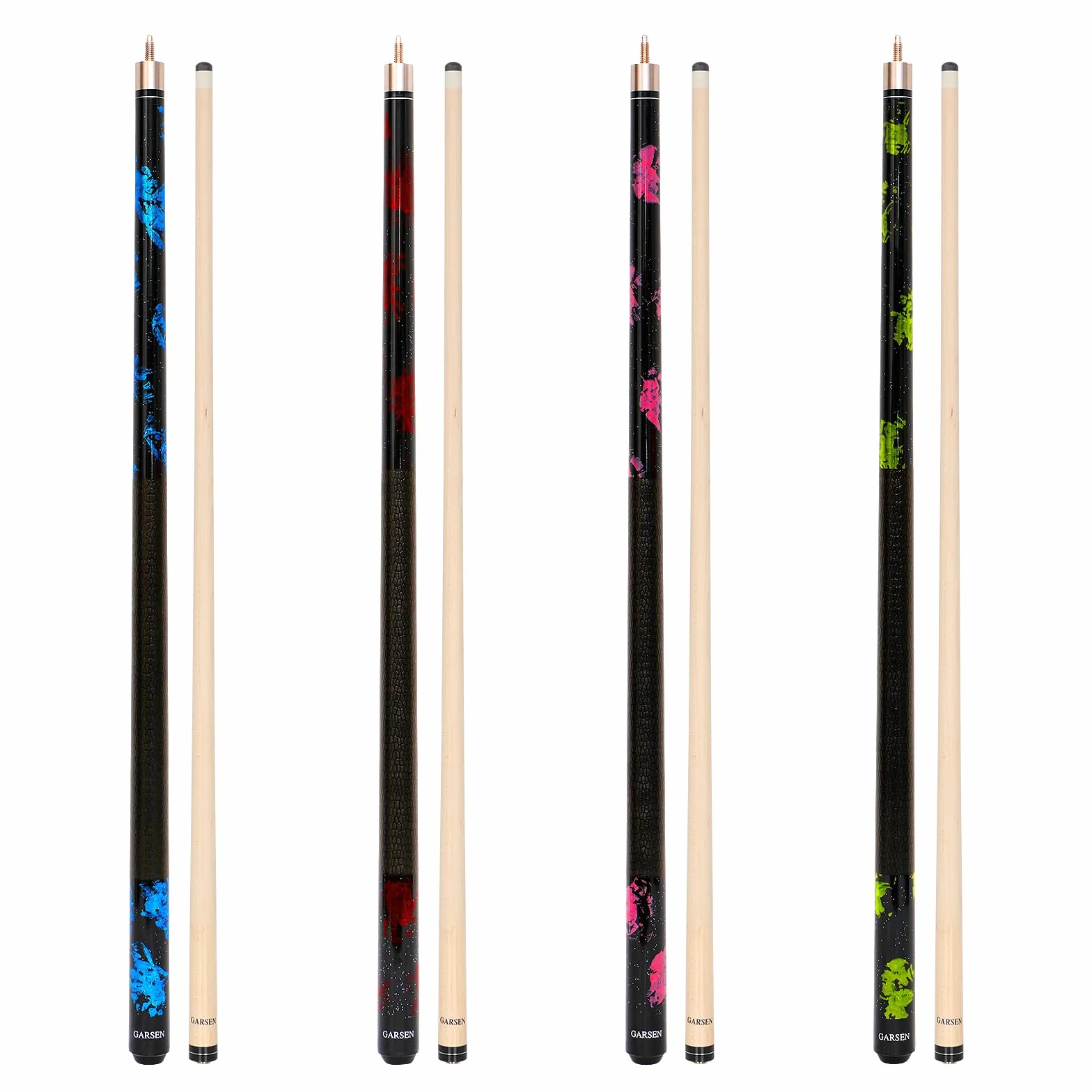 GARSEN Billard-Queue-Stick, 147,3 cm, 510,3 g, 538,6 g, 567 g, 595,3 g, Billard-Hausbar, 4 Stück