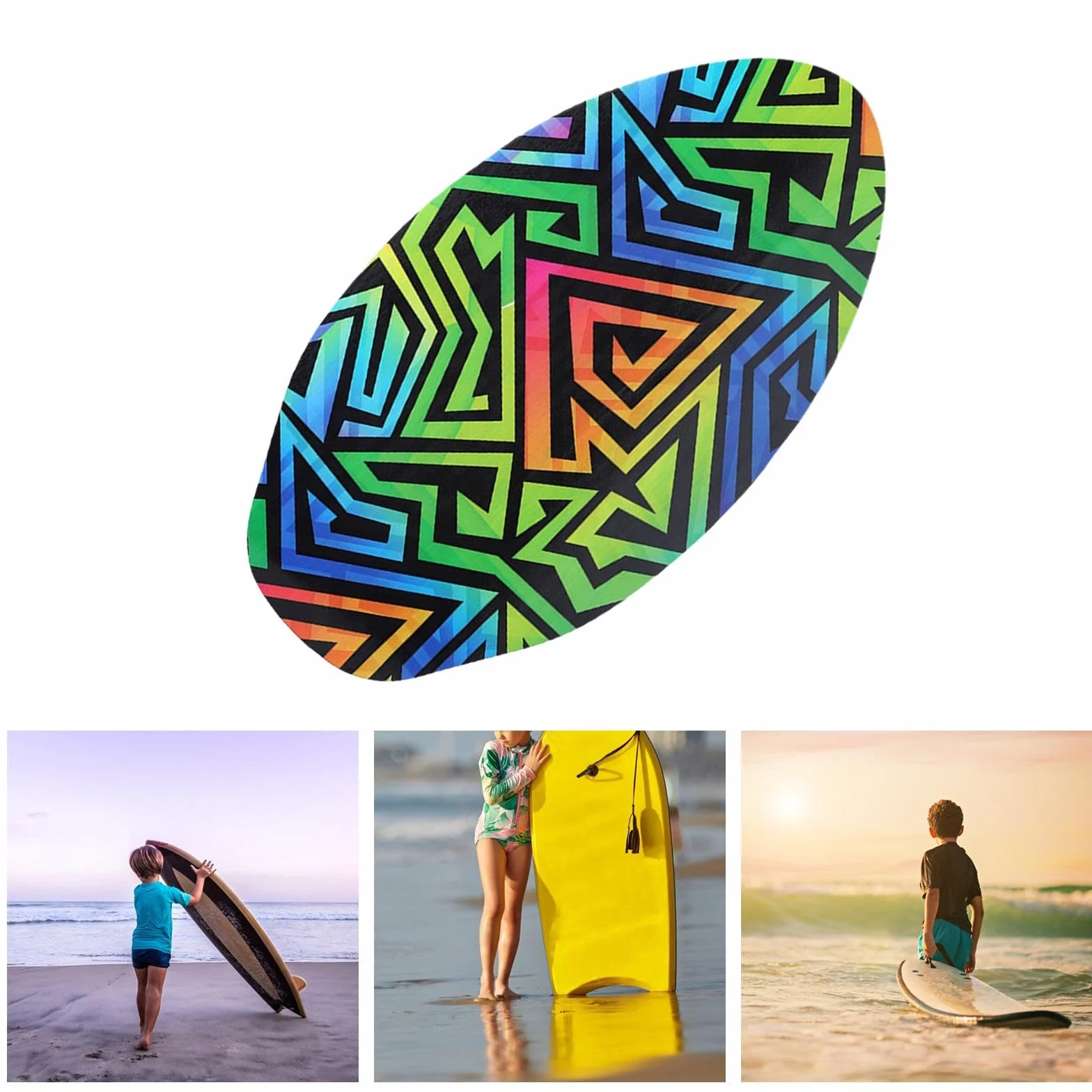 Strand-Skimboard für Kinder, Holzskim, 76,2 cm, Universalboard für Jungen und Mädchen, leichtes Sandboard, kleines Surfbrett, b