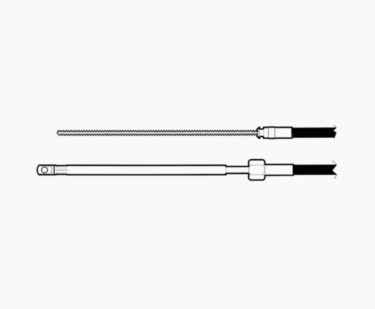 Ultraflex, Mechanische Steuersysteme/kabel M66 komplett, 12 Zoll (3.66 m), 58938