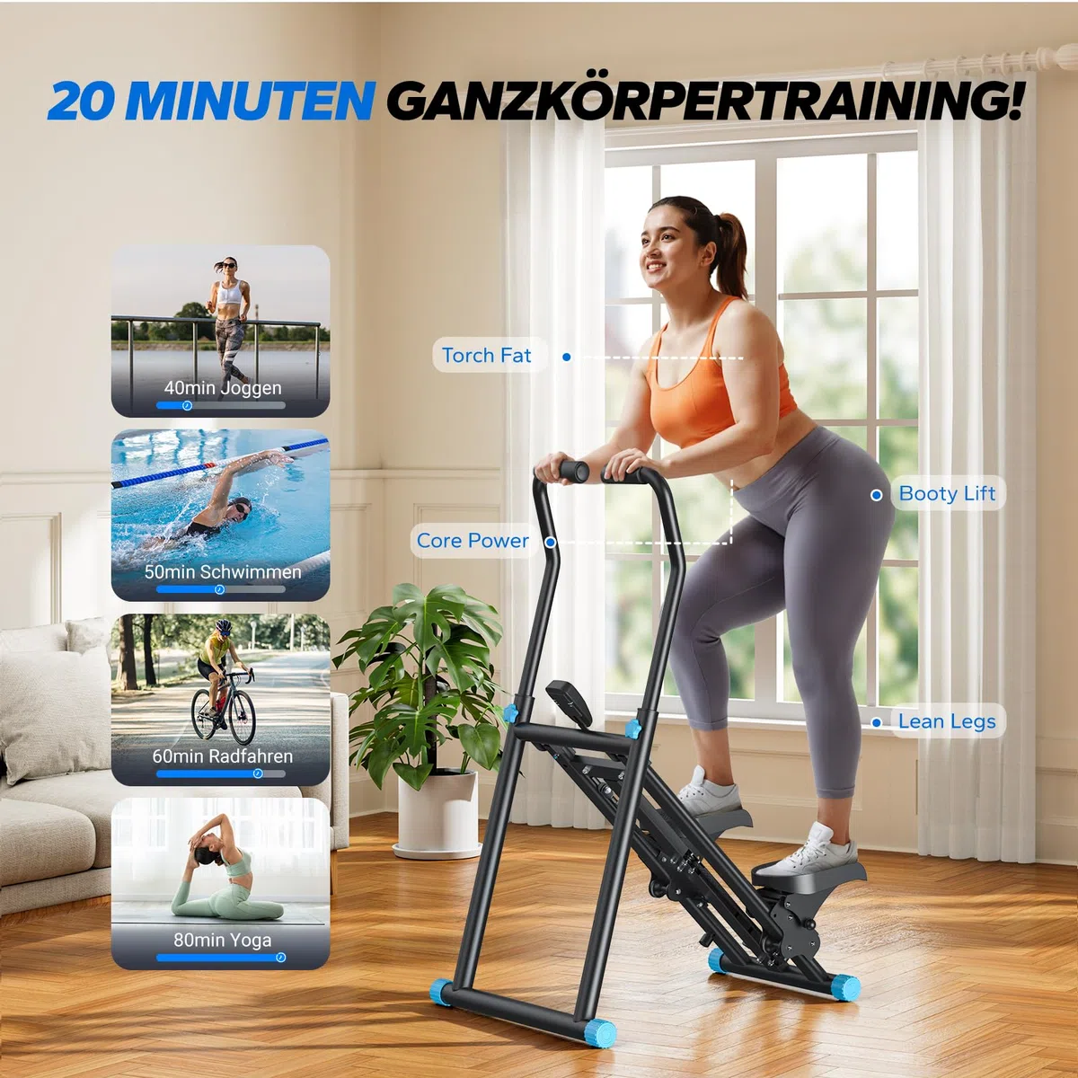 MERACH 2026 Stair Stepper Pro,Stairmaster für Zuhause mit Einstellbarem 3 Stufen Widerstand,Folding Cardio Vertical Climber Maschine Treppenmeister mit Verstellbare Lenker für Home Büro Fitnessgerät