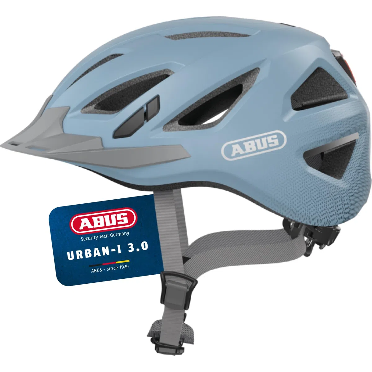 ABUS Stadthelm Urban-I 3.0 - Fahrradhelm mit Rücklicht, Schirm und Magnetverschluss - für Damen und Herren