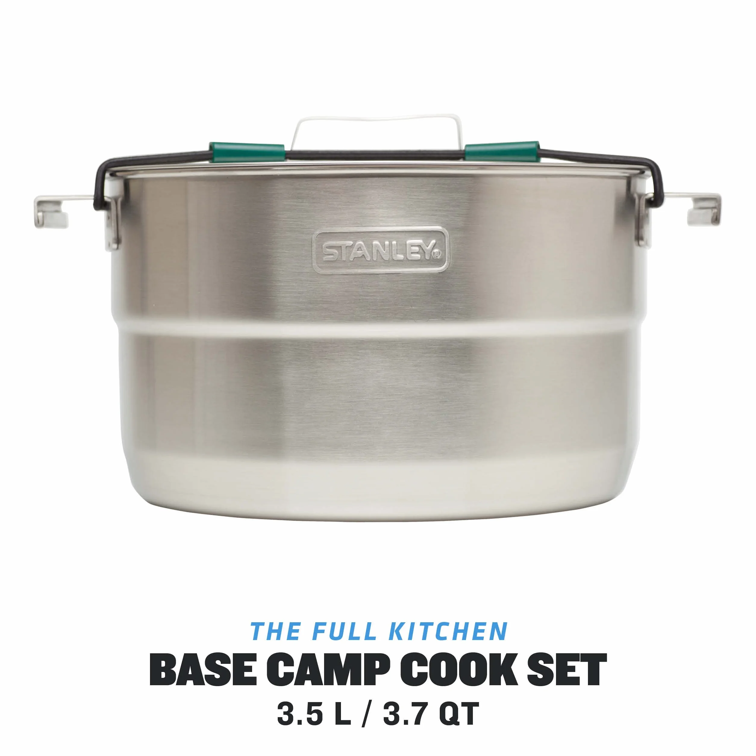 Stanley 1913 Adventure Basecamp Kochset 3.5L | Edelstahl-Camp-Kochset - Packbar - Spülmaschinenfest - BPA-frei - Für Camping und Wandern