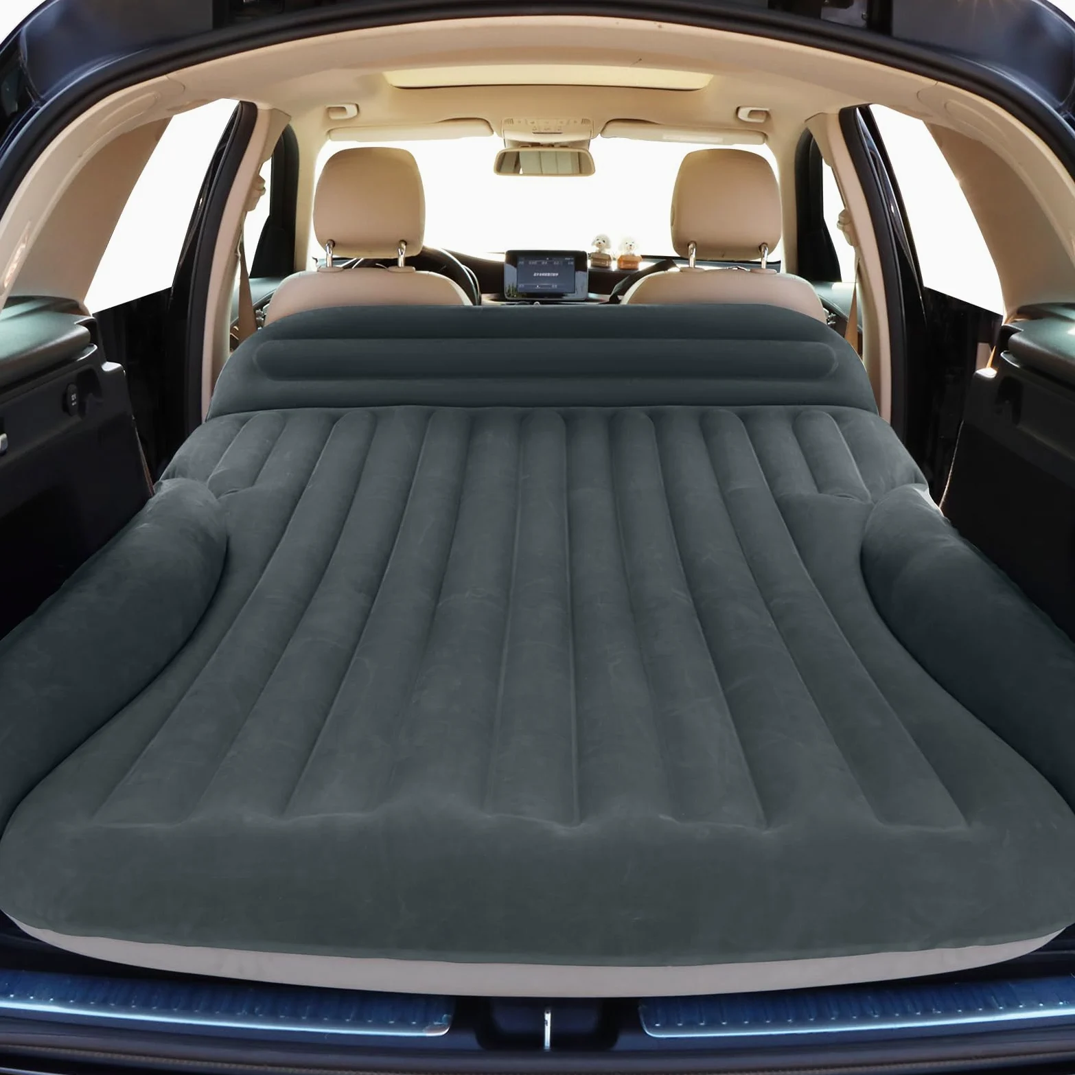 Ciremiv Car Auto Matratze mit dem Umfassendsten Auto Camping Schlafzubehör,Auslaufsichere, Bequeme, Langlebige Auto Luftmatratze,Luftbetten with Luftpumpe, für SUV Minivan MPV Road Trip Dachzelt