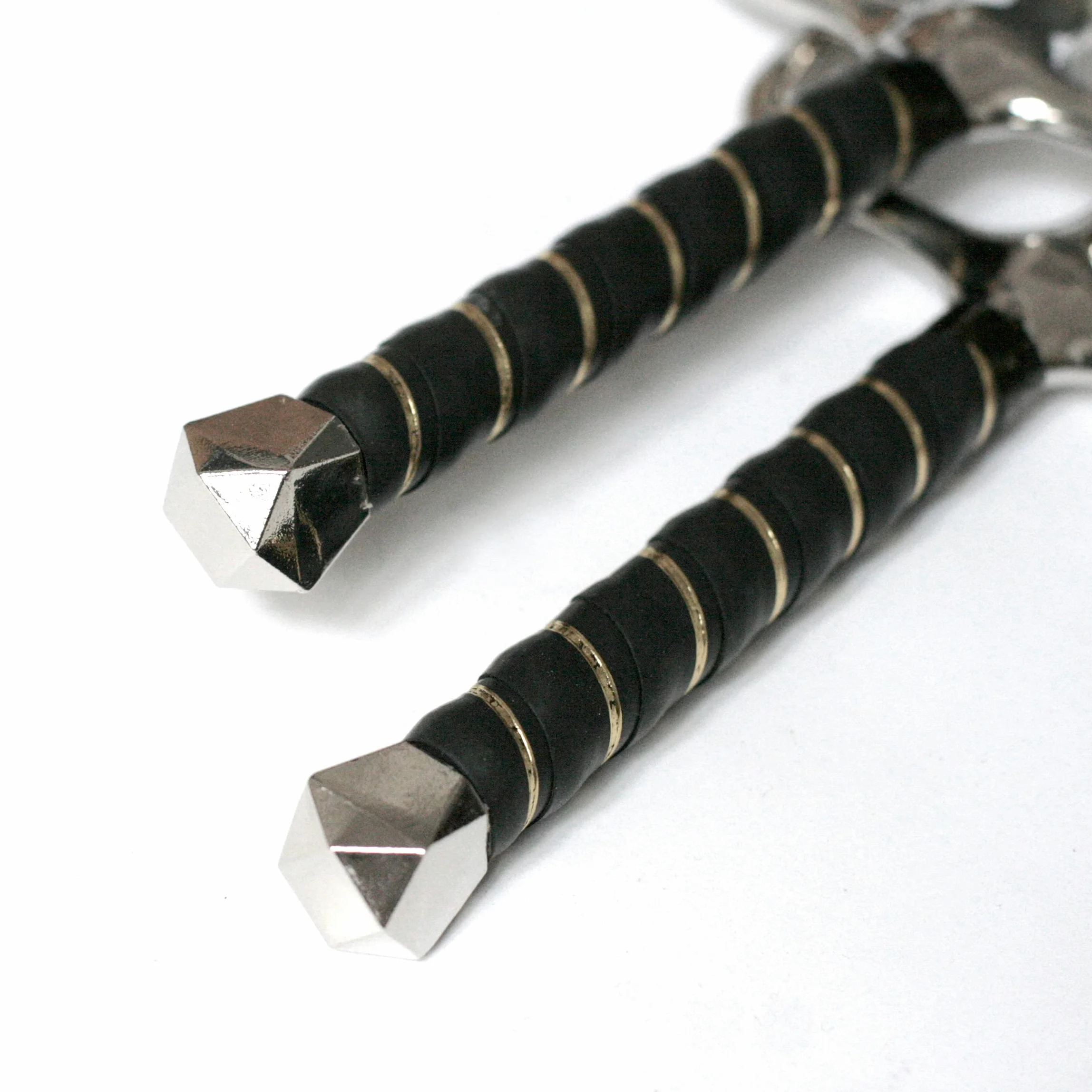 DEPICE Trainingswaffe Sai-Gabeln - Rundes Profil - Paar, Chrom, w-sac
